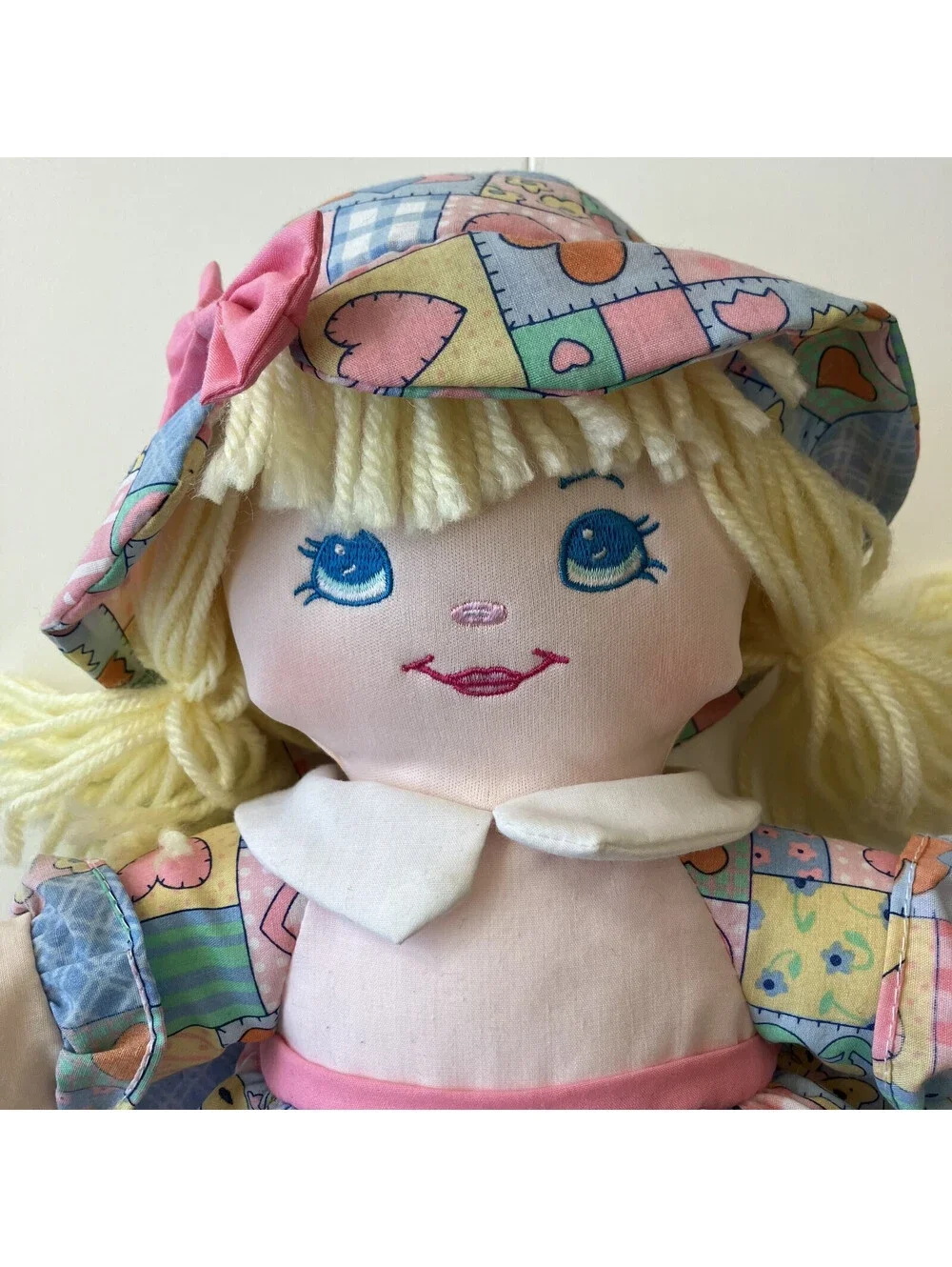 VTG Precious Mine Dolly Soft Rag Doll Yarn Hair 14